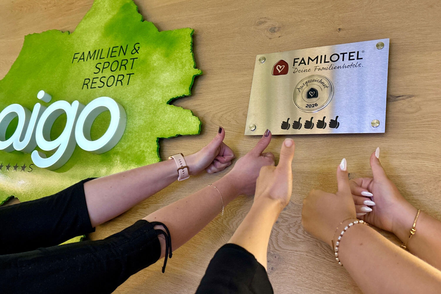 familotel Auszeichnung 2026 – 5 Daumen